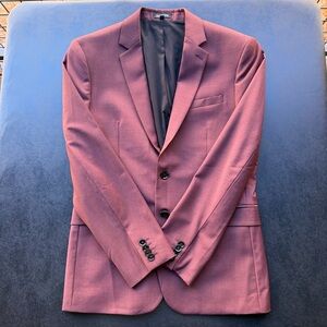 Express Extra Slim Blazer • Burgundy Plum • Size 38S • NWOT